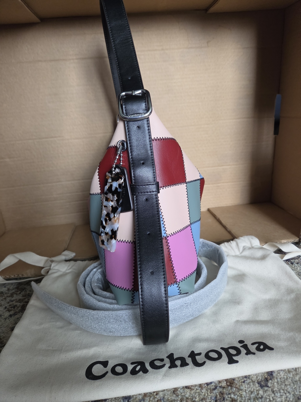 Coachtopia Multicolor Alter Ego Patchwork Leather Shoulder Bag - Picture 5 of 16